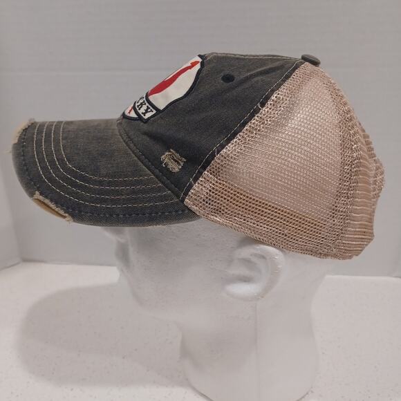 Manson Jar Label Vintage COCKY Hat Trucker Baseball Green/Beige - Picture 2 of 6